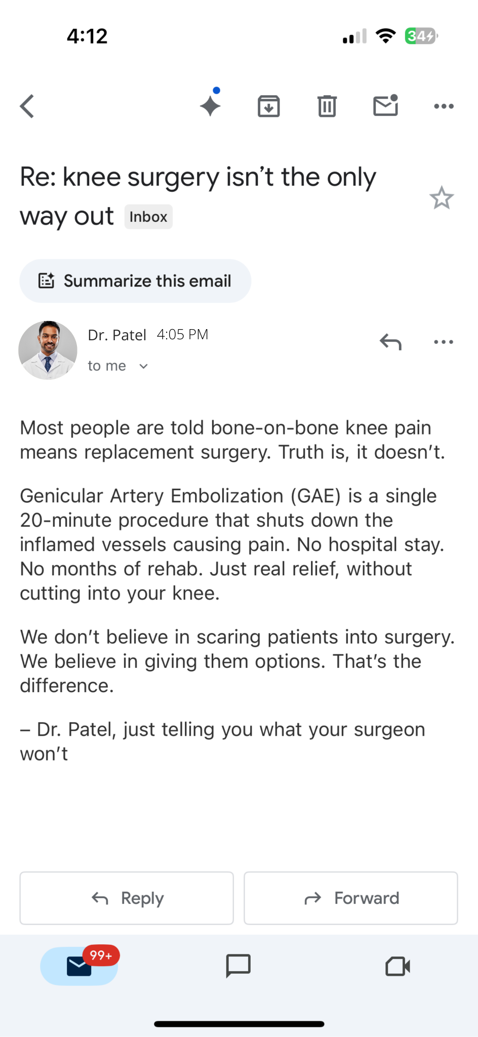 Advanced Medical Services Facebook ad