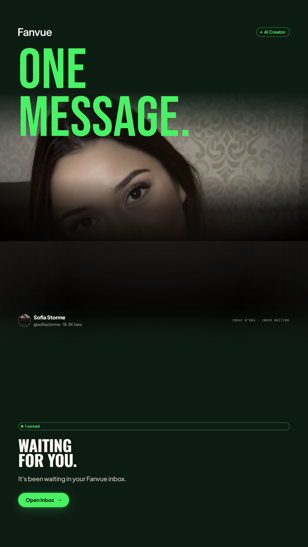 Fanvue Facebook ad