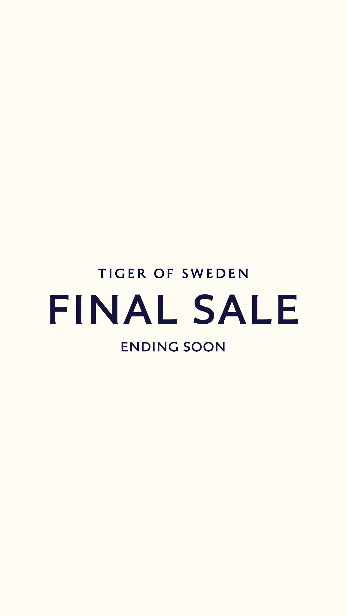 Tiger of Sweden Facebook ad
