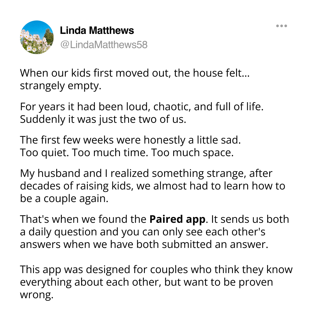 Paired Facebook ad