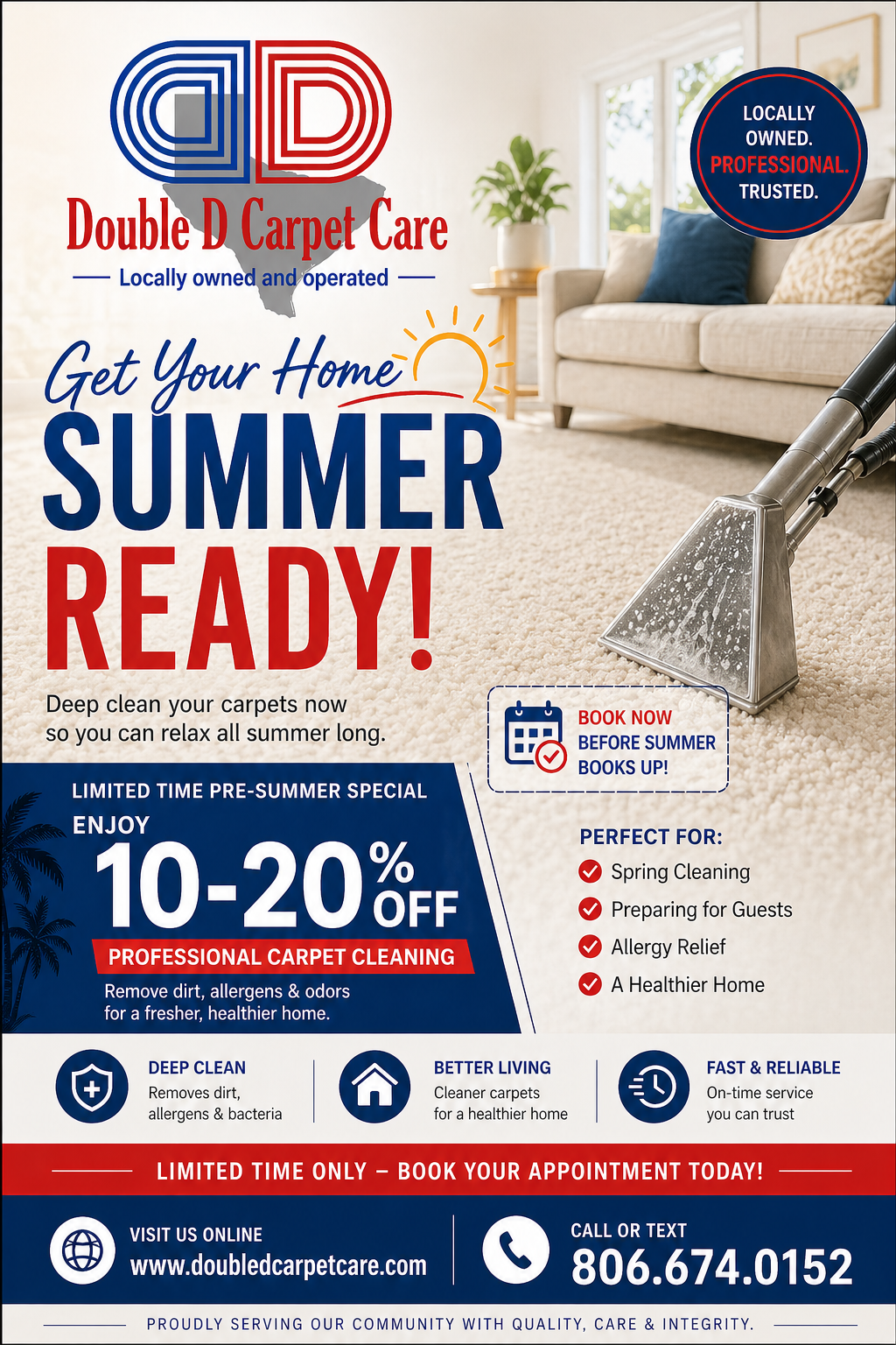 Double D Carpet Care Facebook ad