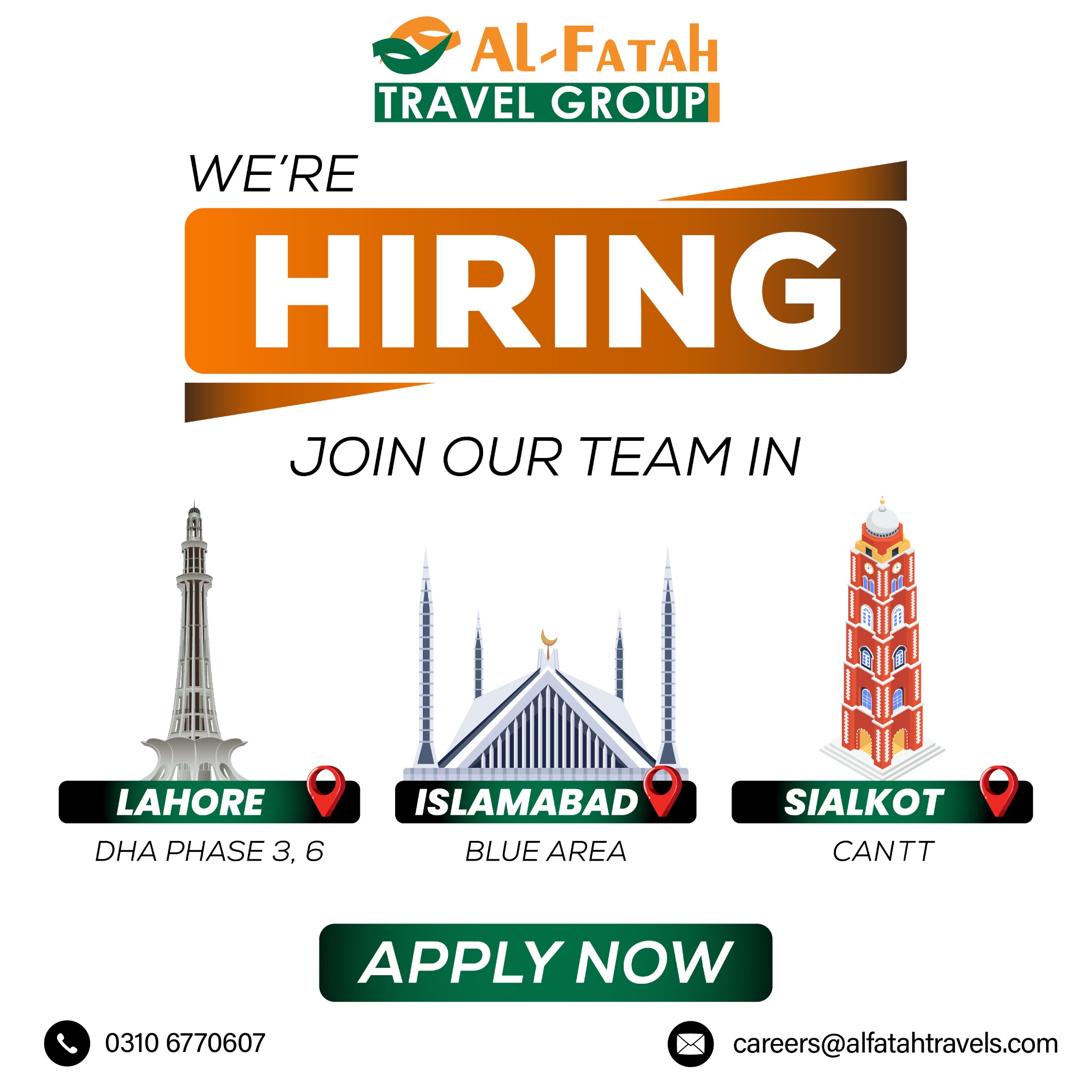 Alfatah Travels Facebook ad: Growth creates opportunity.