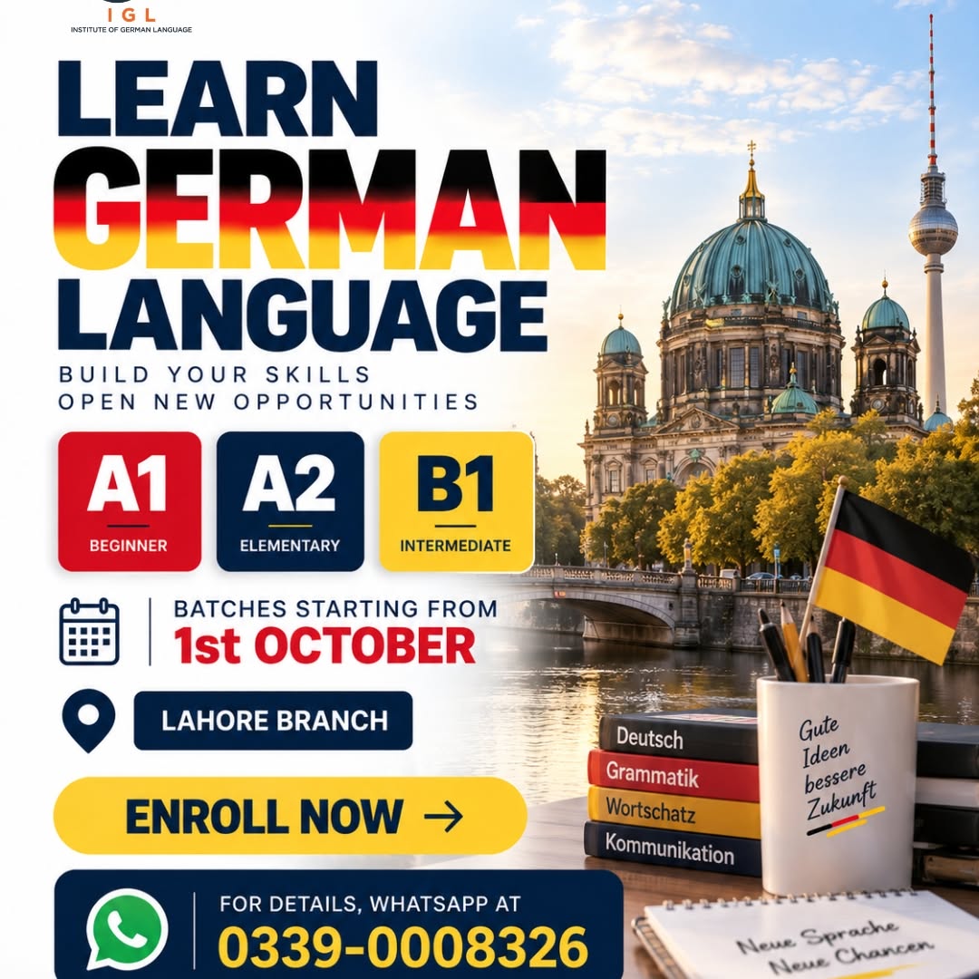 IGL Institute of German Language Facebook ad: German Courses Starting 1st October