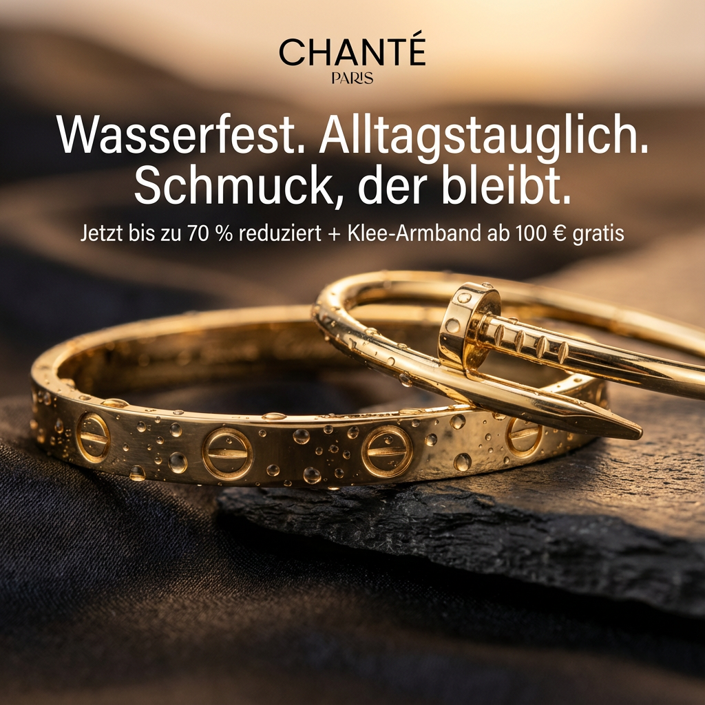 Chanté Facebook ad: Bis zu 70 % Rabatt + Klee-Armband geschenkt