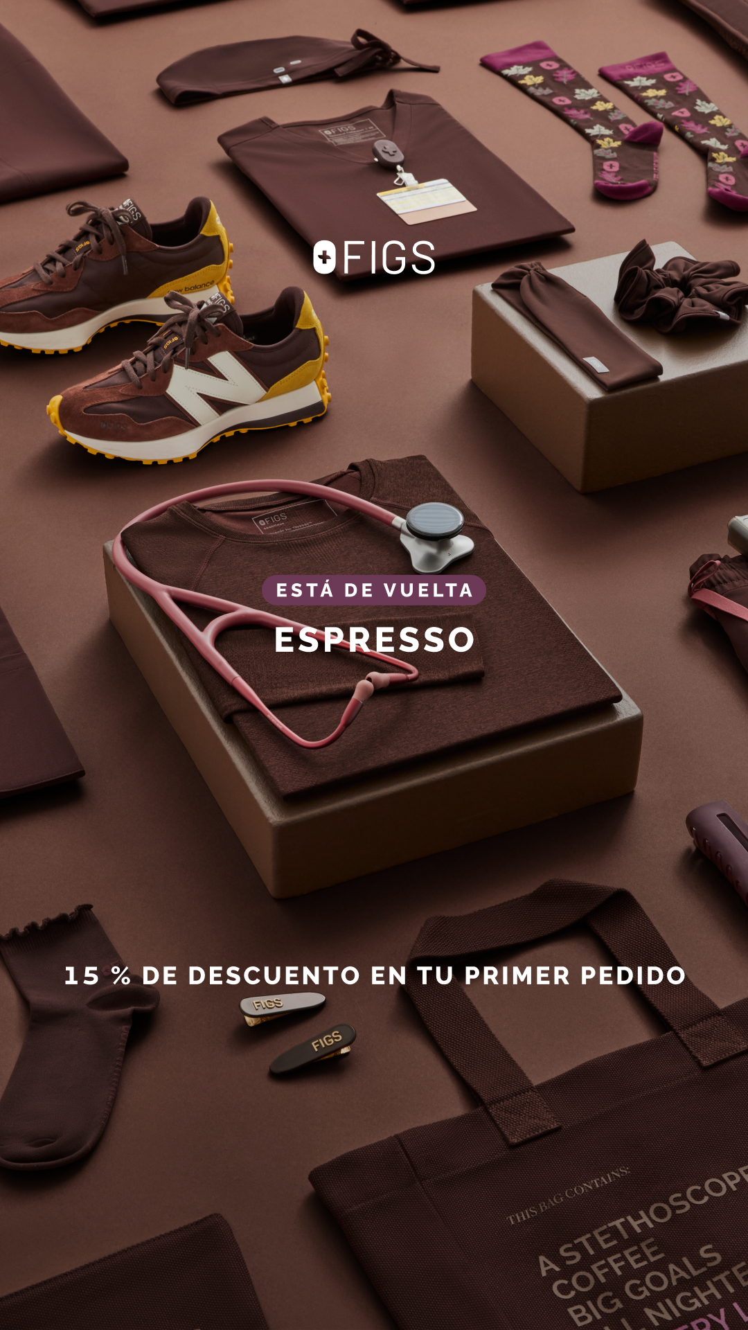FIGS Facebook ad: MÁS FRESCO QUE NUNCA