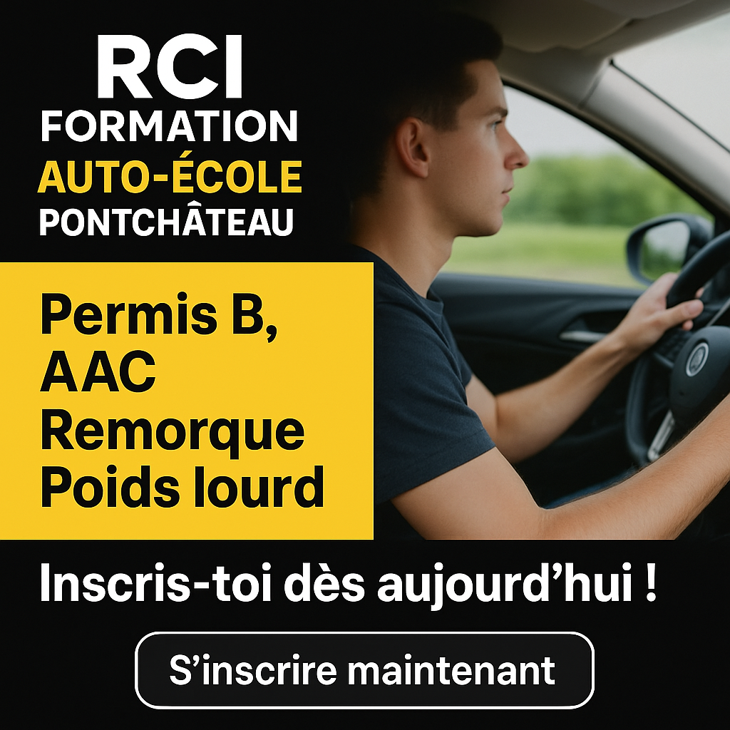 RCI Formation et Auto école Poids Lourd Pontchâteau Facebook ad: RCI Formation Auto-École, Pontchâteau
