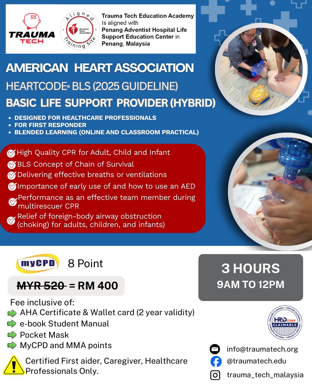 Trauma Tech Education Academy Malaysia Facebook ad: 𝐋𝐢𝐯𝐞𝐬 𝐝𝐨𝐧’𝐭 𝐰𝐚𝐢𝐭.