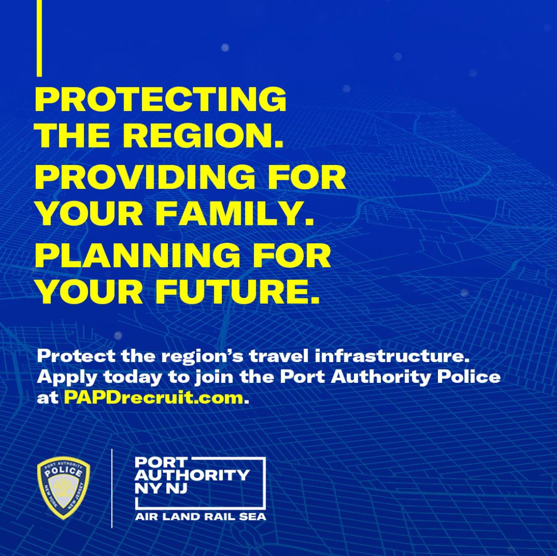 The Port Authority of New York & New Jersey Facebook ad: The Port Authority Police Department protects the critical…