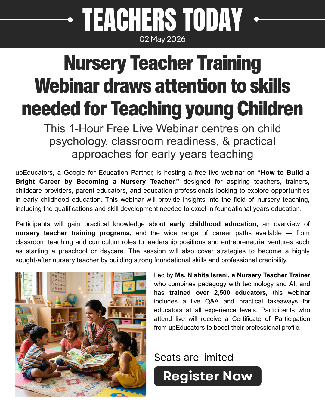upEducators Academy Facebook ad