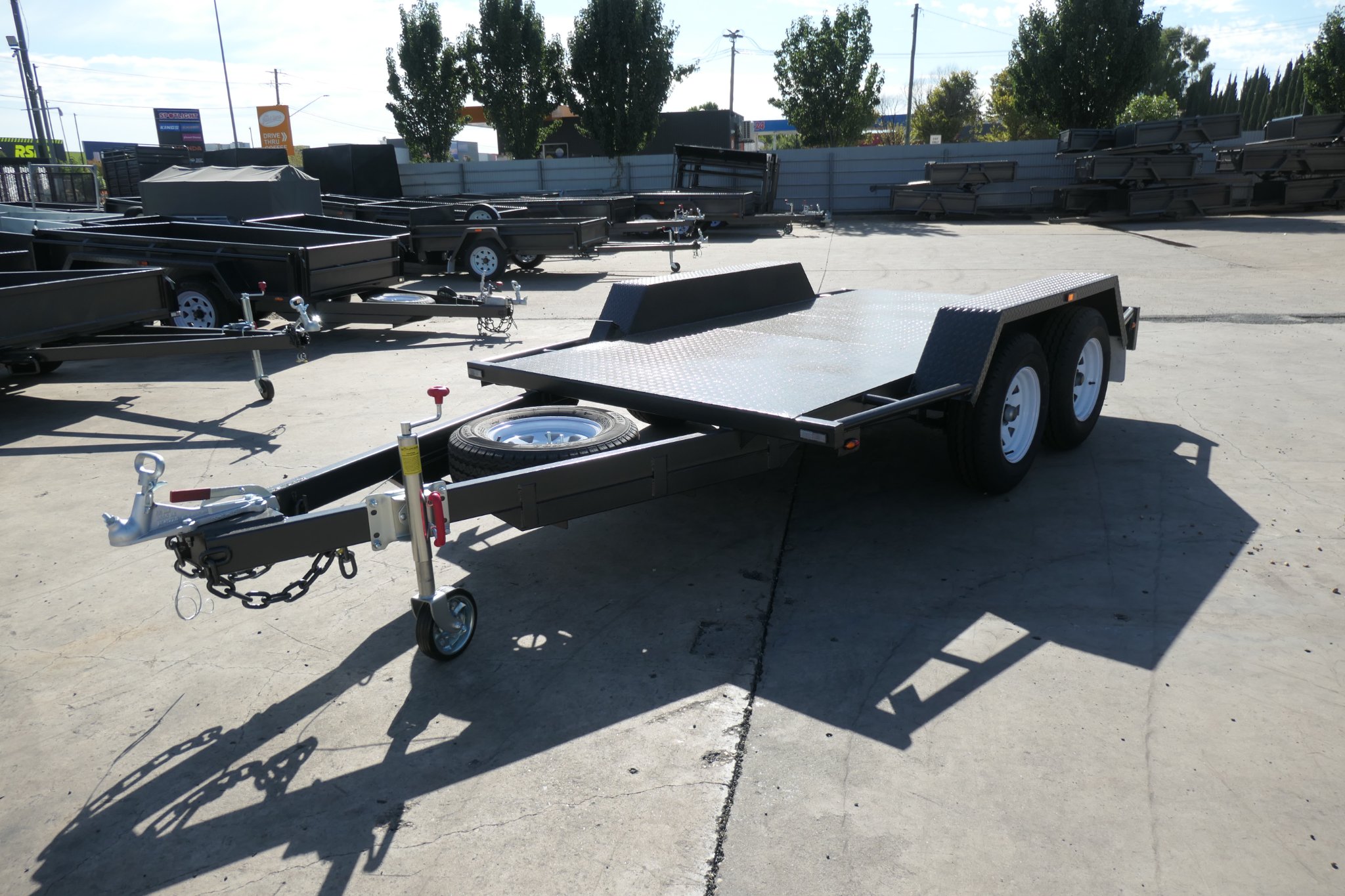 Wagga Wagga Trailers Facebook ad: 2025 TRAILER & TRAILERS 10X5 TANDEM AXLE SEMI FLAT TRAILER…