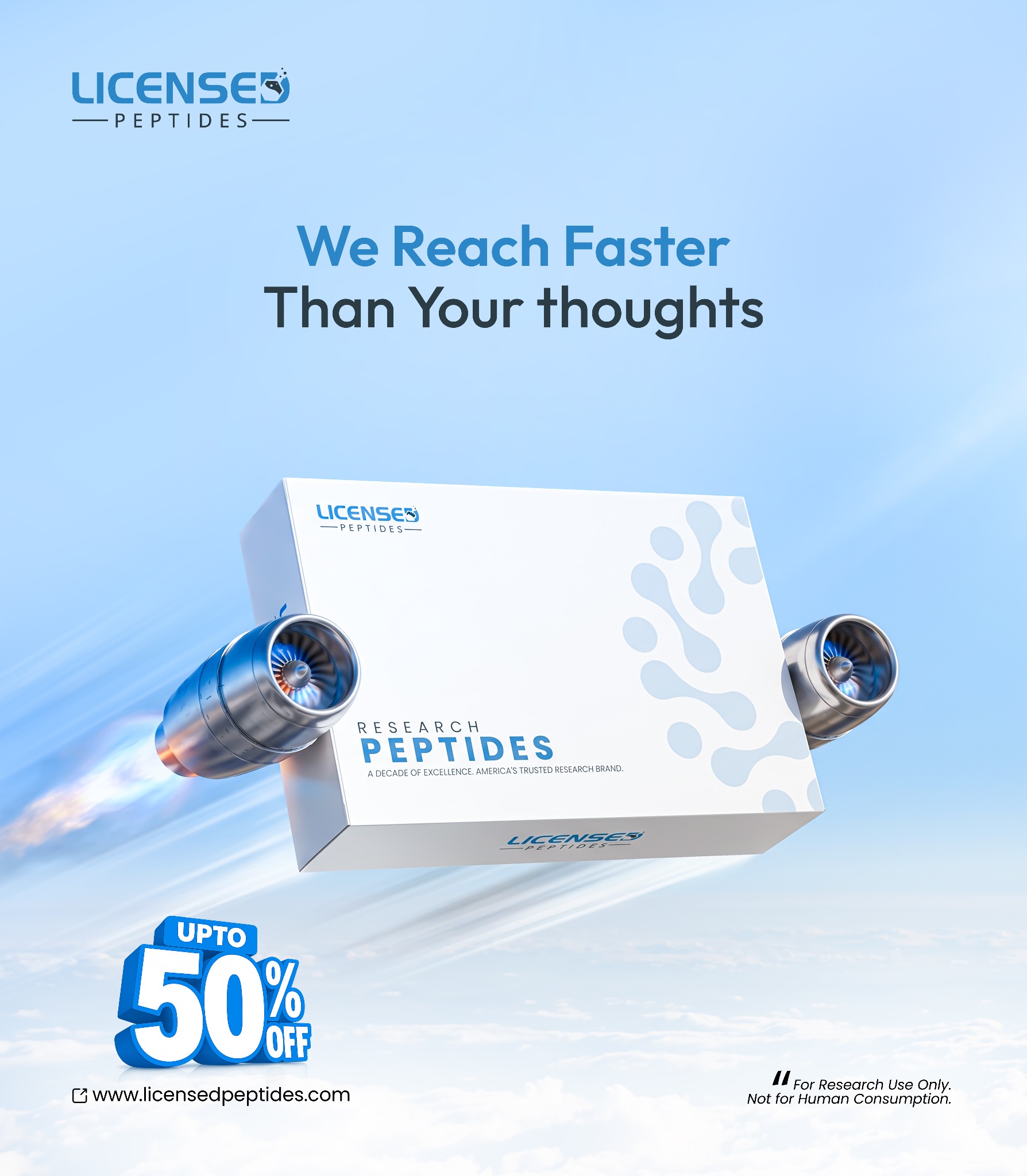 Licensed Peptides Research Updates Facebook ad