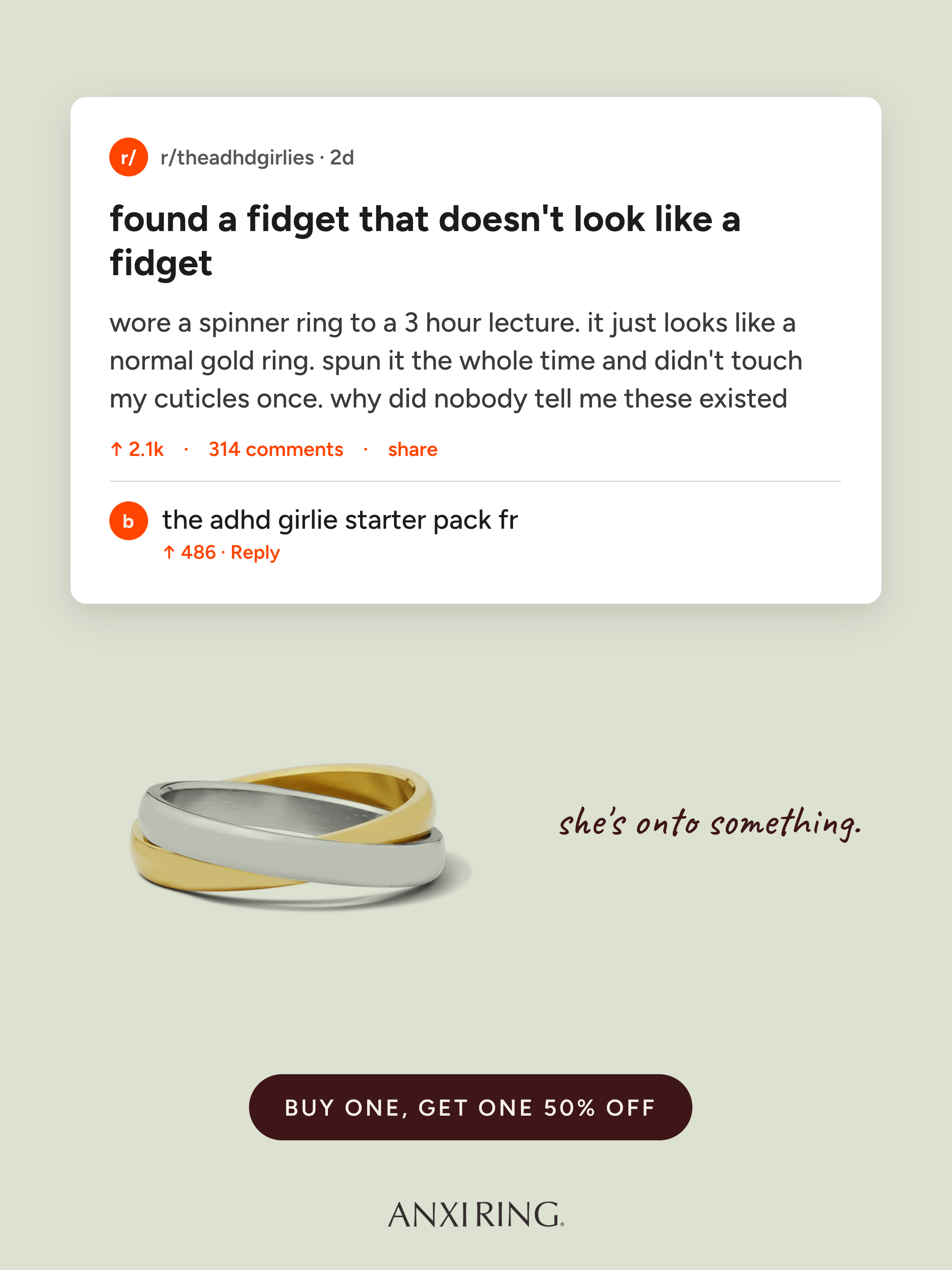 Anxi Ring Facebook ad