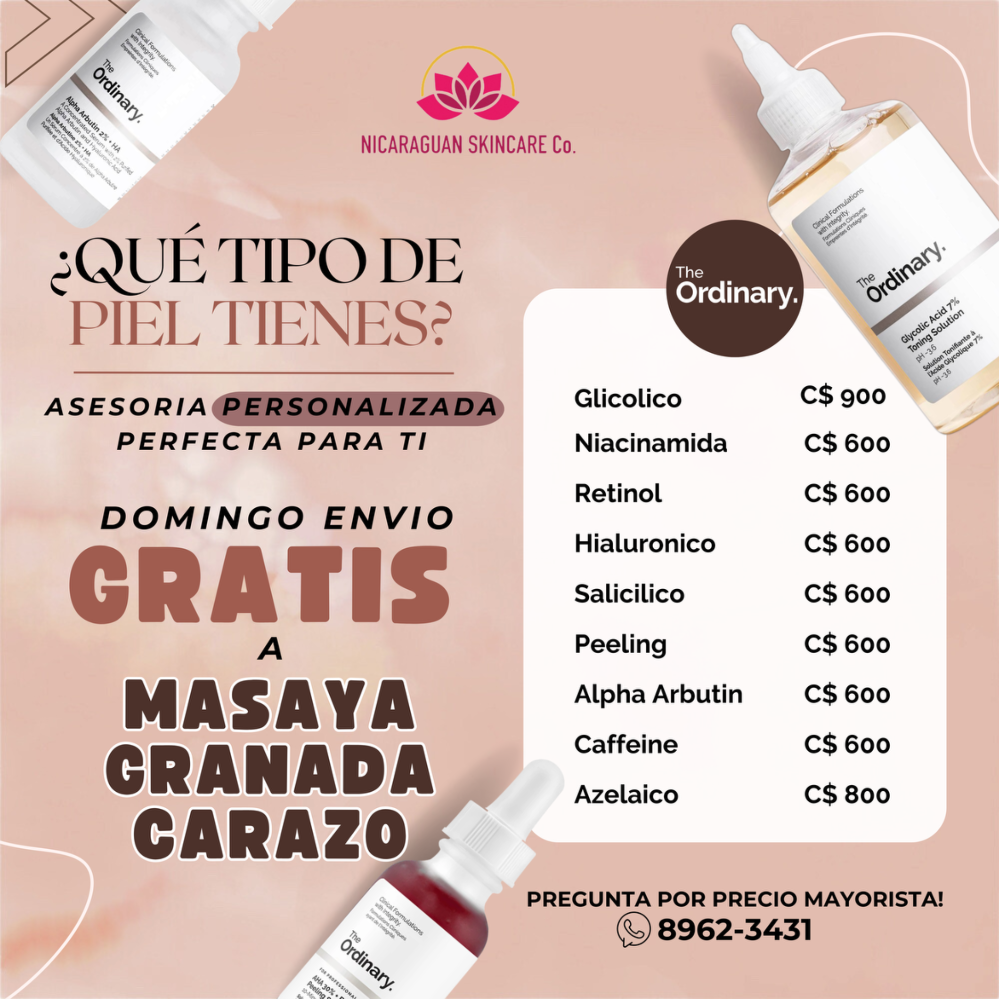Nicaraguan SkinCare Co. Facebook ad