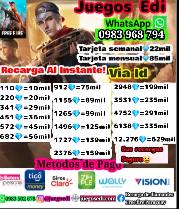 JuegosEdi - Recarga Free fire y Juegos Digitales Facebook ad