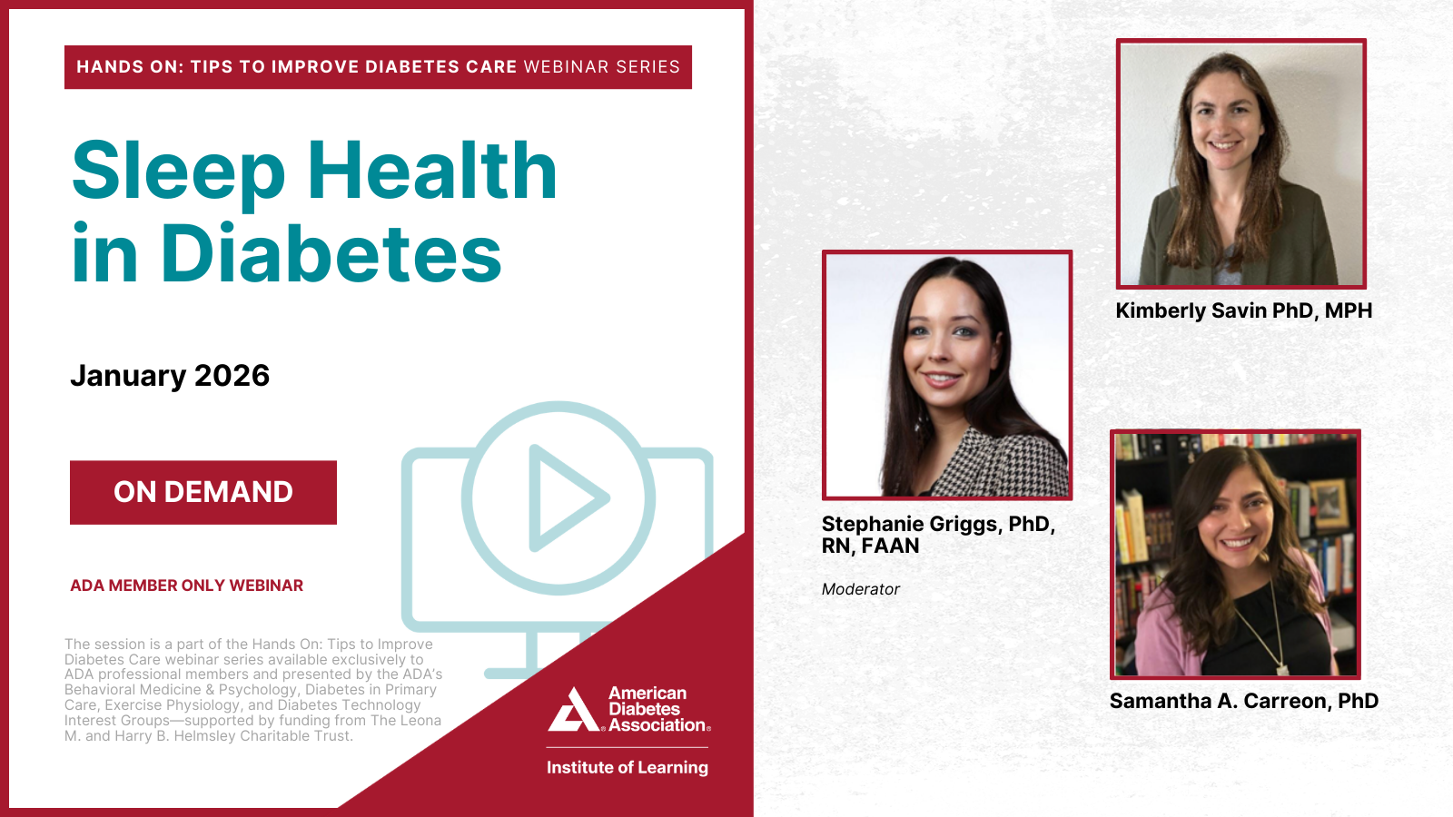 American Diabetes Association, DiabetesPro Facebook ad: Sleep Health in Diabetes