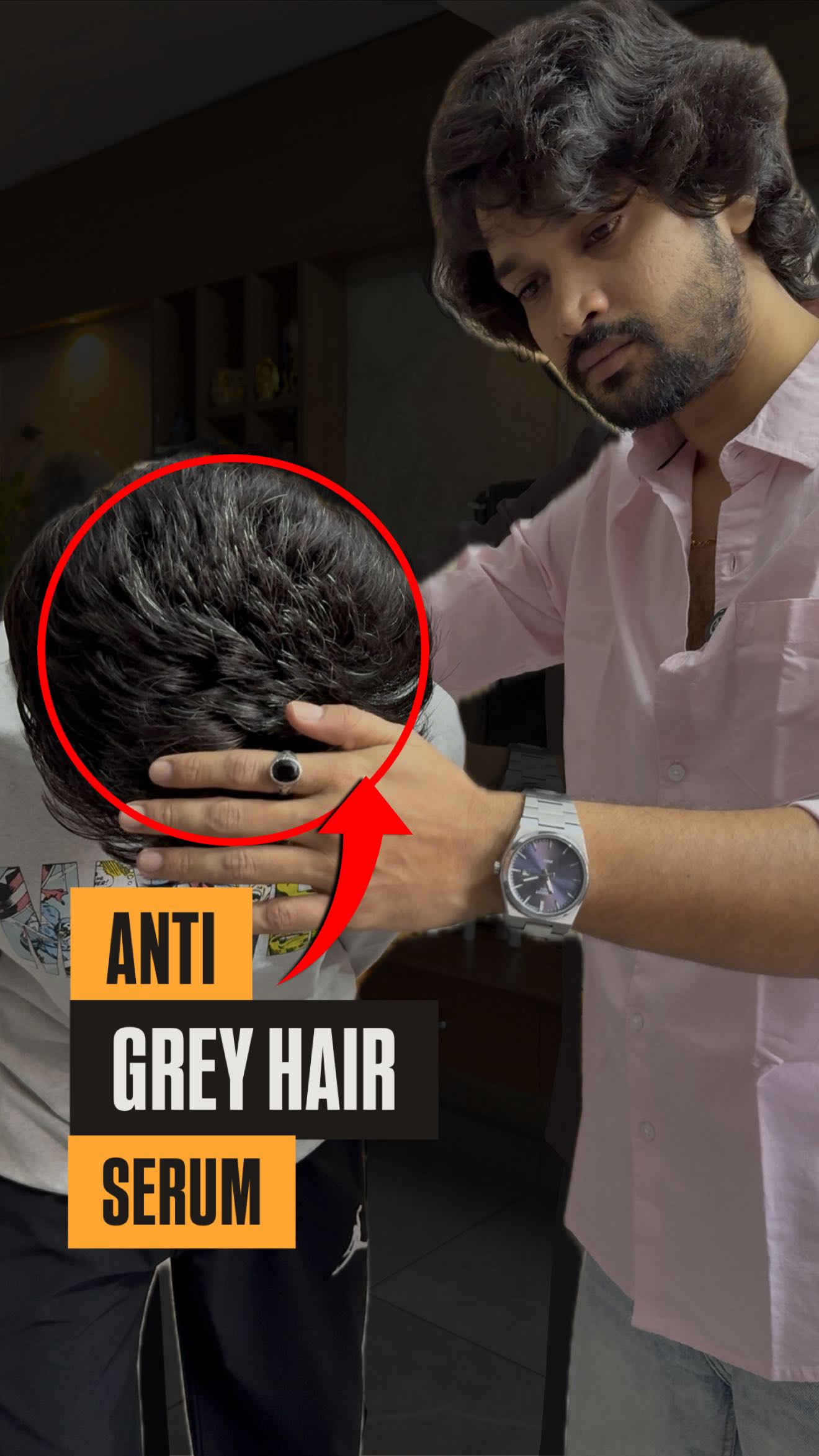 Bare Anatomy Facebook ad: Anti Grey Hair serum.
