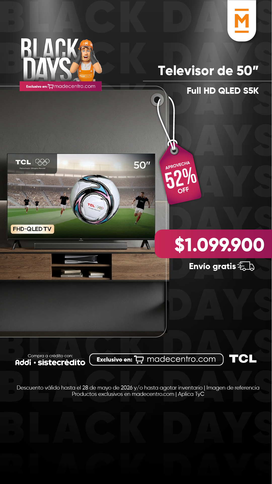 Madecentro Colombia SAS Facebook ad from May 20, 2026