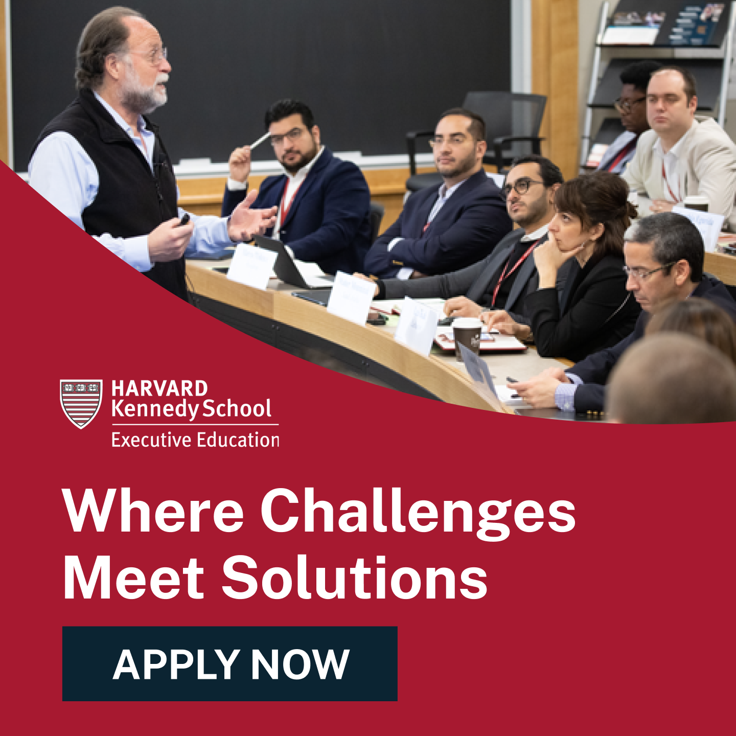 Harvard Kennedy School Executive Education Facebook ad: Become a Master of Change