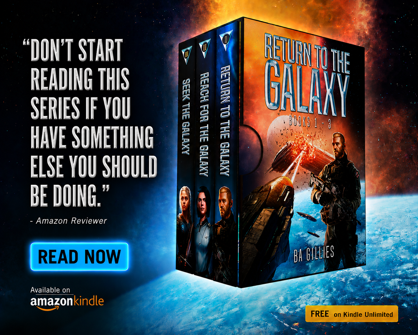 BA Gillies Facebook ad: Read the Award-Winning Trilogy