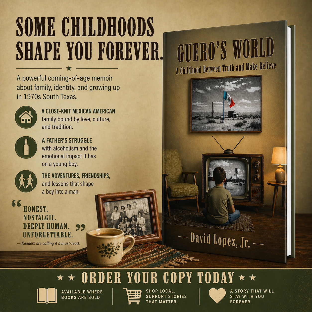 David Lopez Jr. Author Facebook ad: A Powerful Mexican American Coming-of-Age Story
