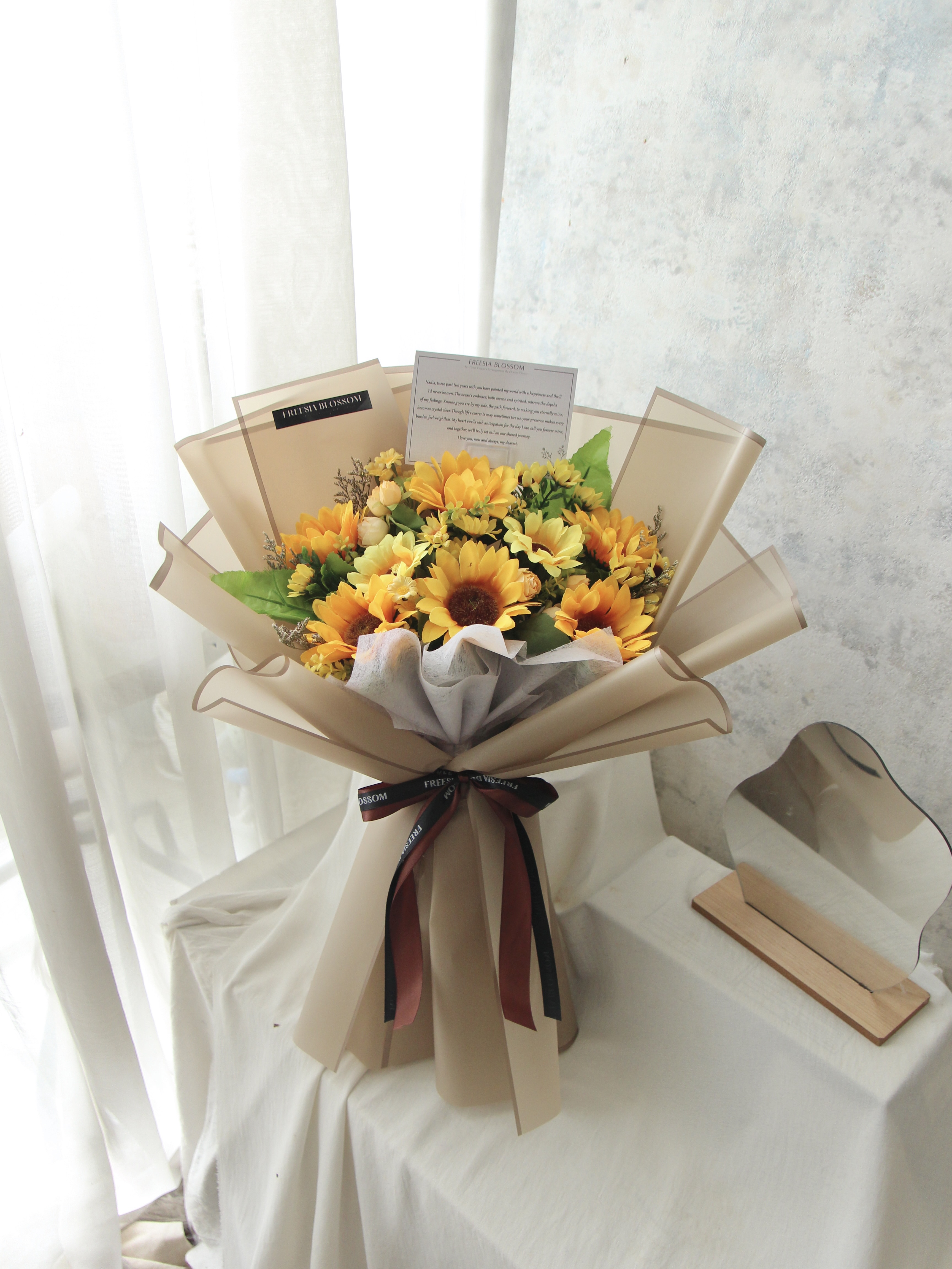 Freesia Blossom Facebook ad: The Beautiful Way To Say Congratulations