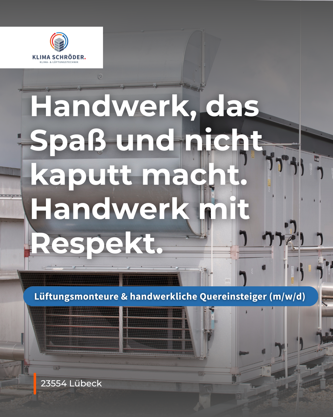 JobAdvertiser Facebook ad: Lüftungsmonteur (m/w/d) in Lübeck gesucht!