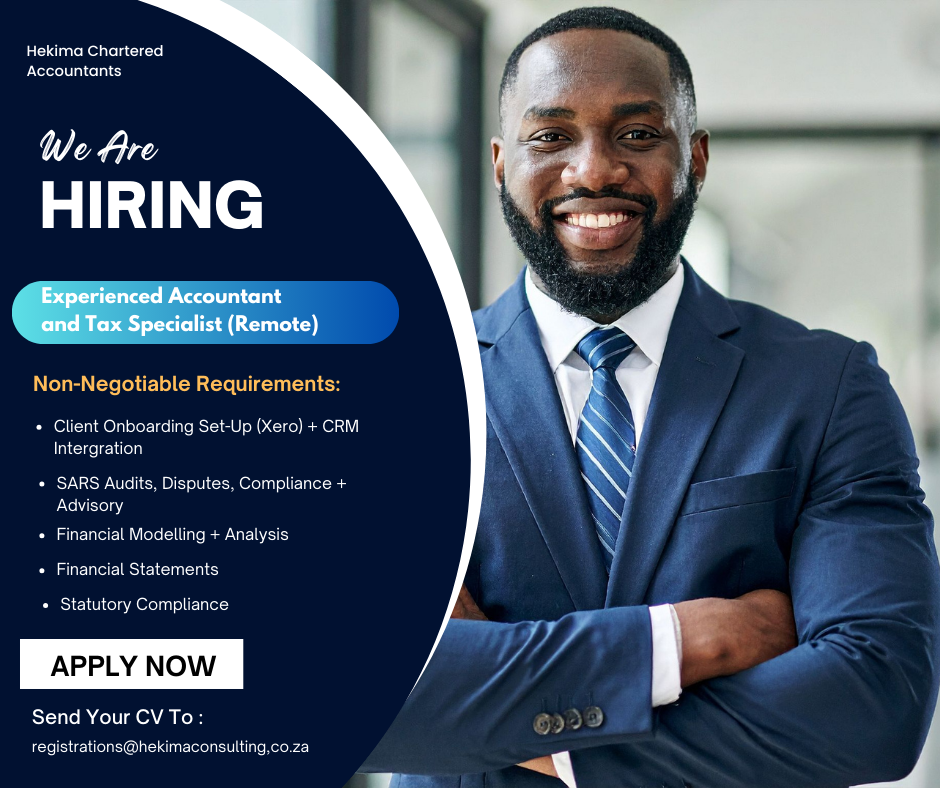 Hekima Consulting Facebook ad: Experienced Accountant + Tax Specialist