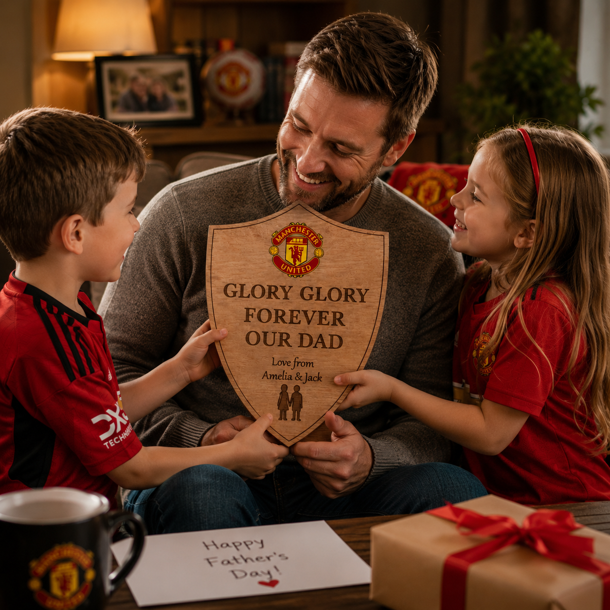 Crafting Around Personalised Gifts Facebook ad: The Perfect Gift For A Football Mad Dad