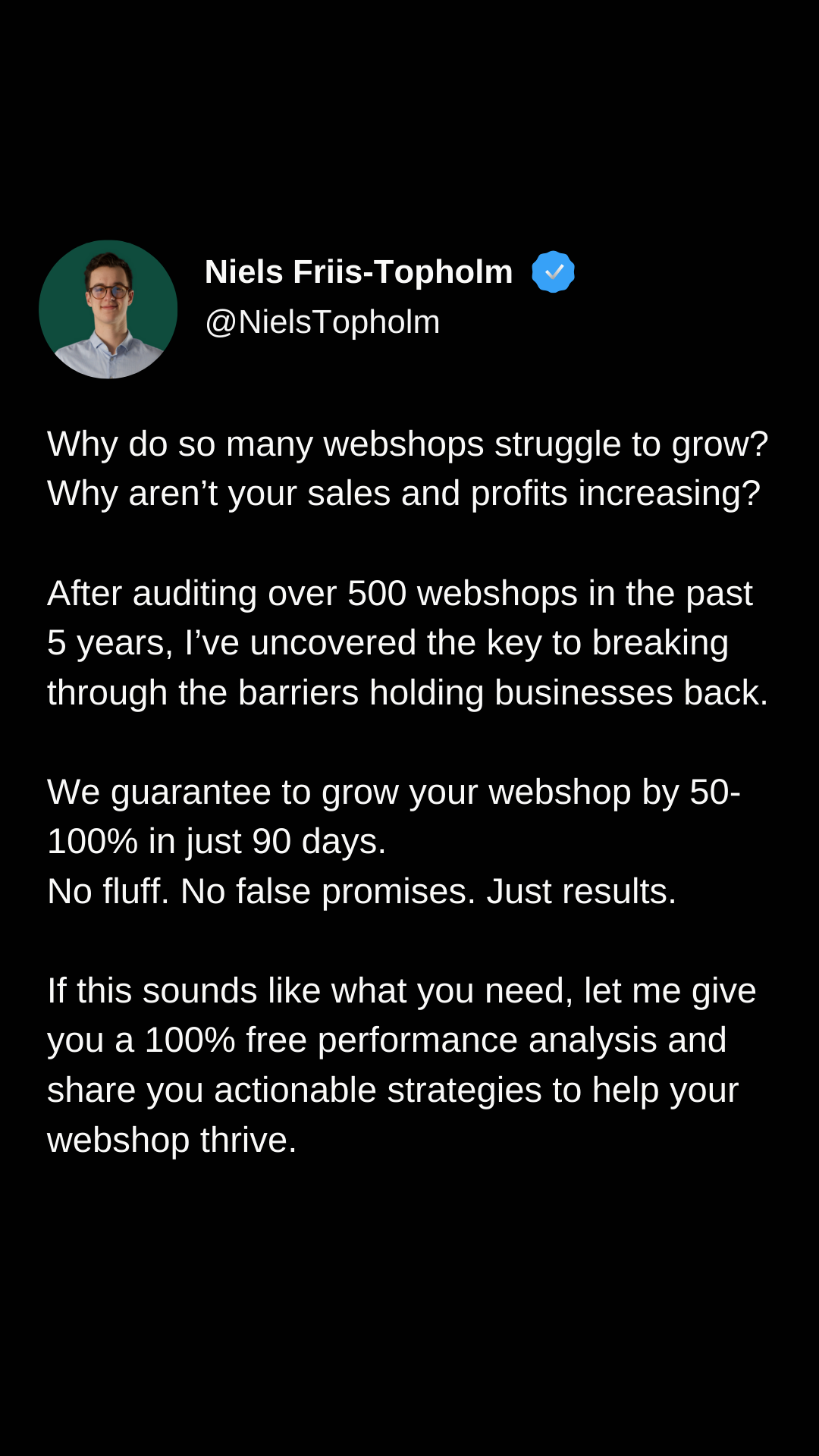 Niels from NorthPeak Consulting Facebook ad