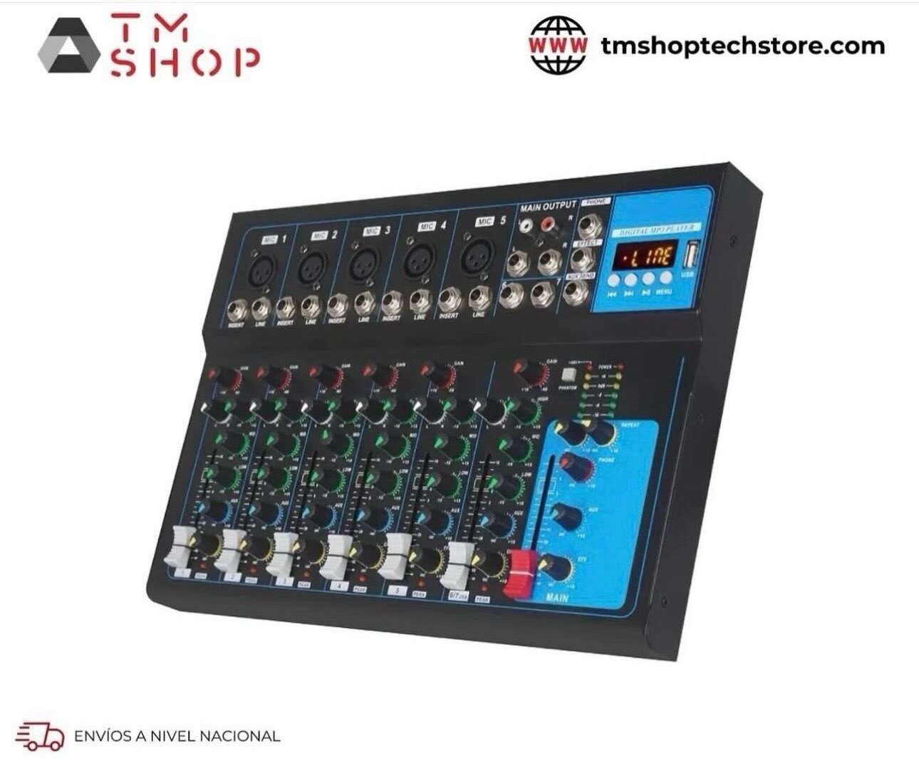TM Shop Facebook ad: Mezclador de Sonido de 7Canales