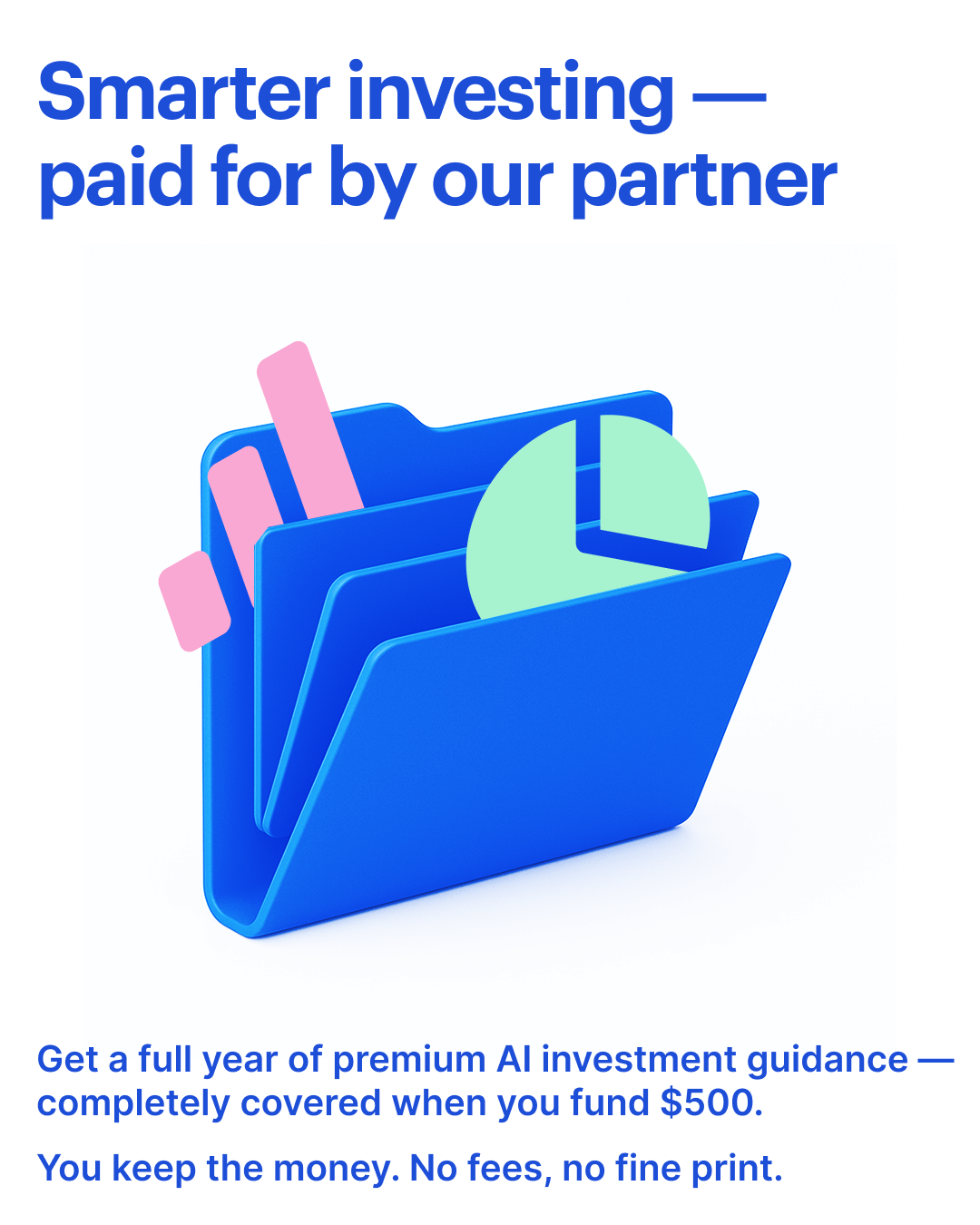 PortfolioPilot Facebook ad: Smarter investing, paid by Public.com