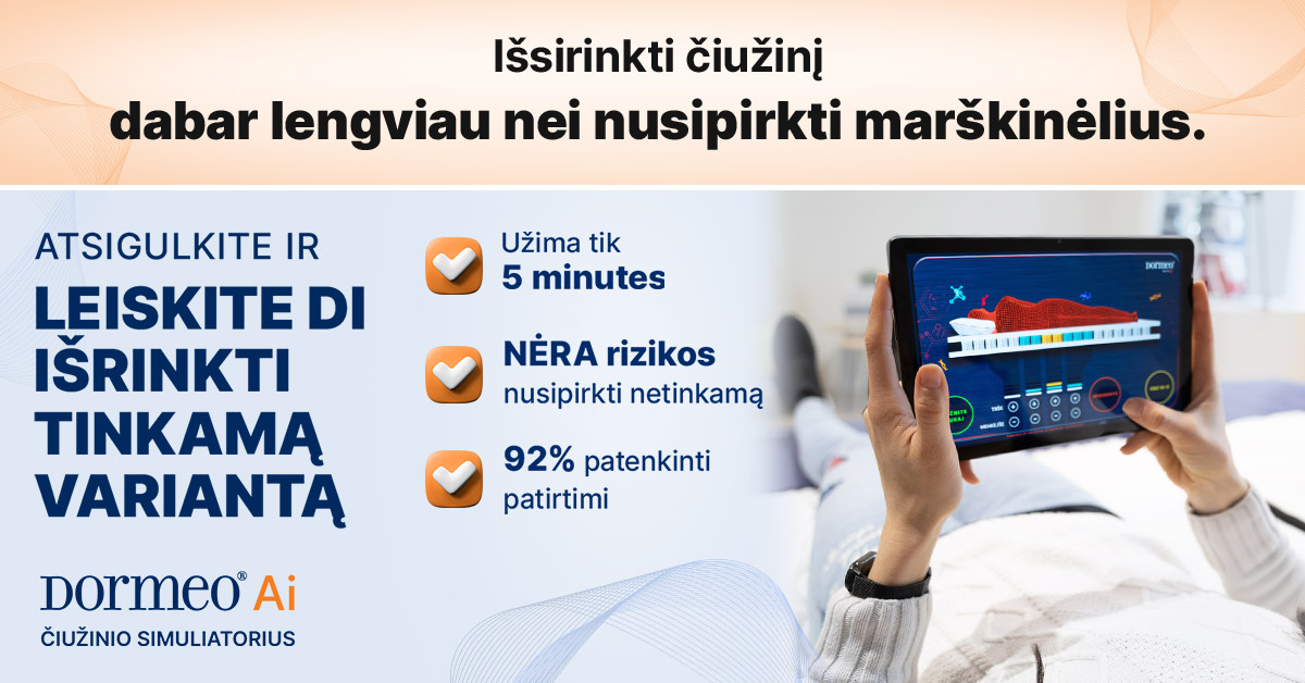 Dormeo LT Facebook ad