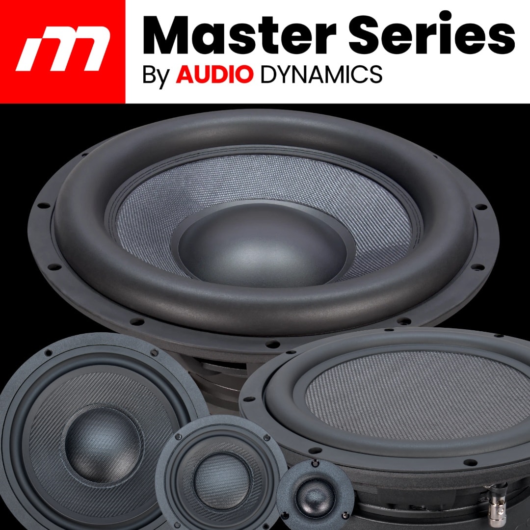 Audio Dynamics Facebook ad: Master Series speakers were designed with no budget…