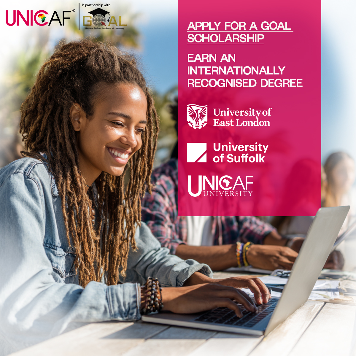 Unicaf Facebook ad