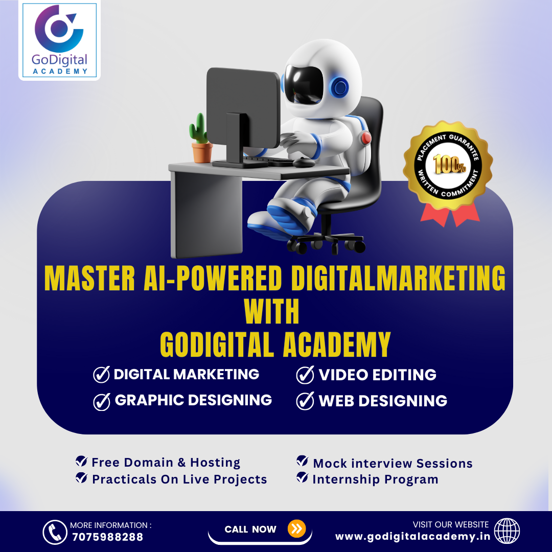 GoDigital Academy Facebook ad: Launch Your Career in Digital Marketing with AI!