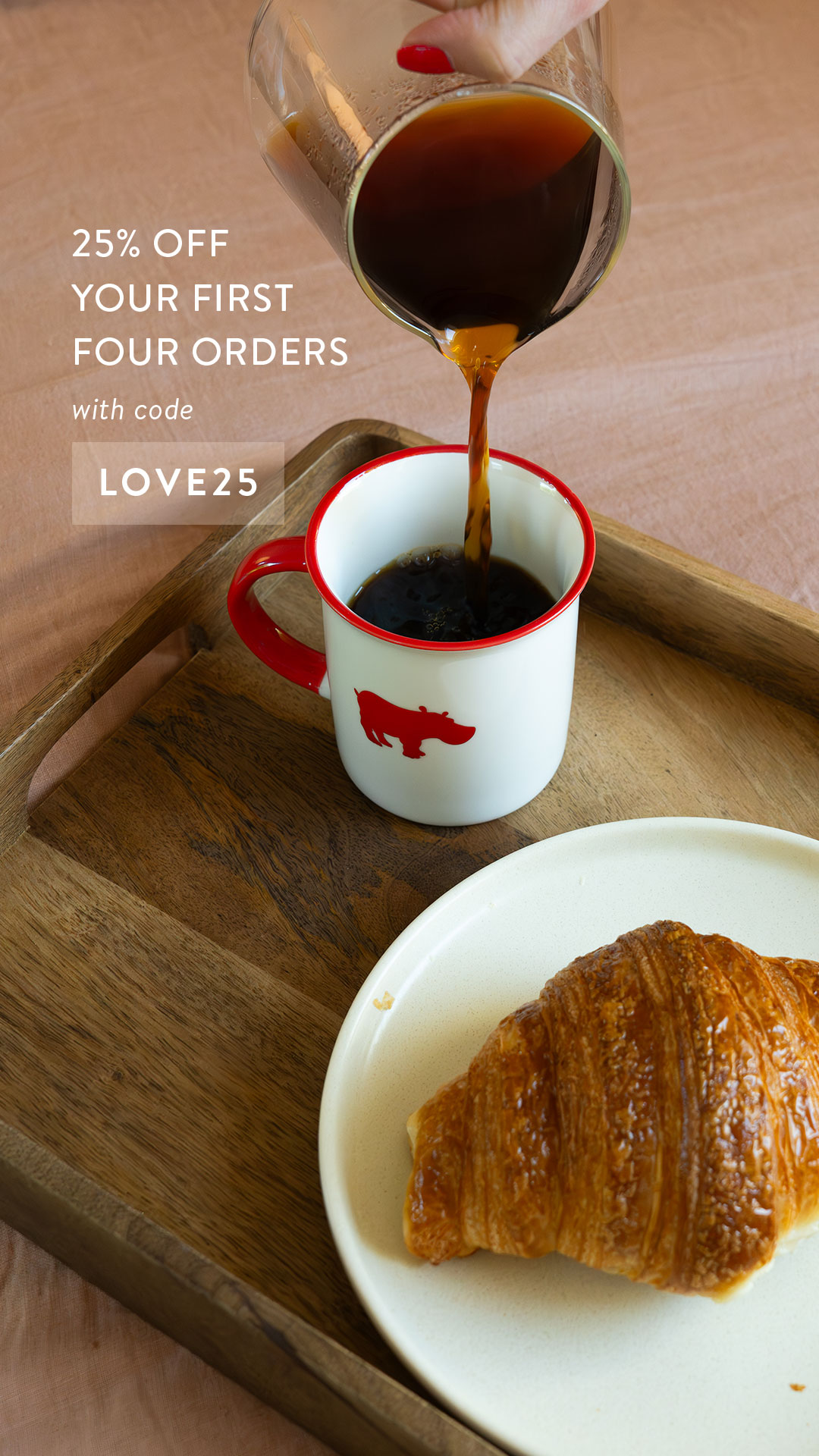 Kiss the Hippo Coffee Facebook ad