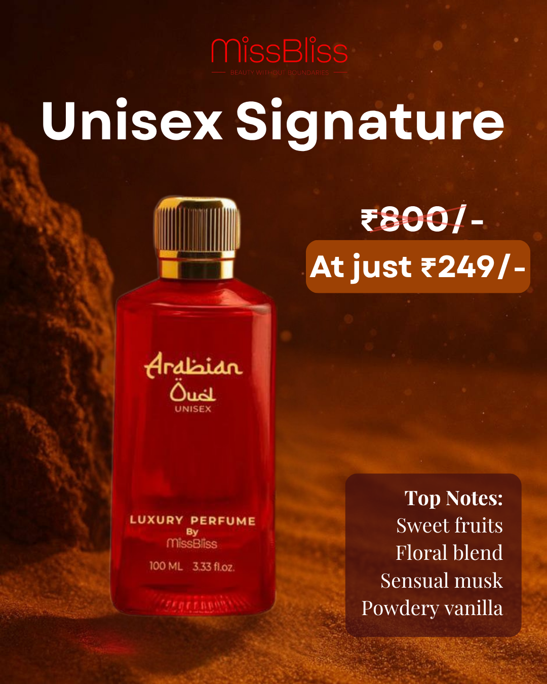 MissBliss Perfumes Facebook ad: India's Finest Oud