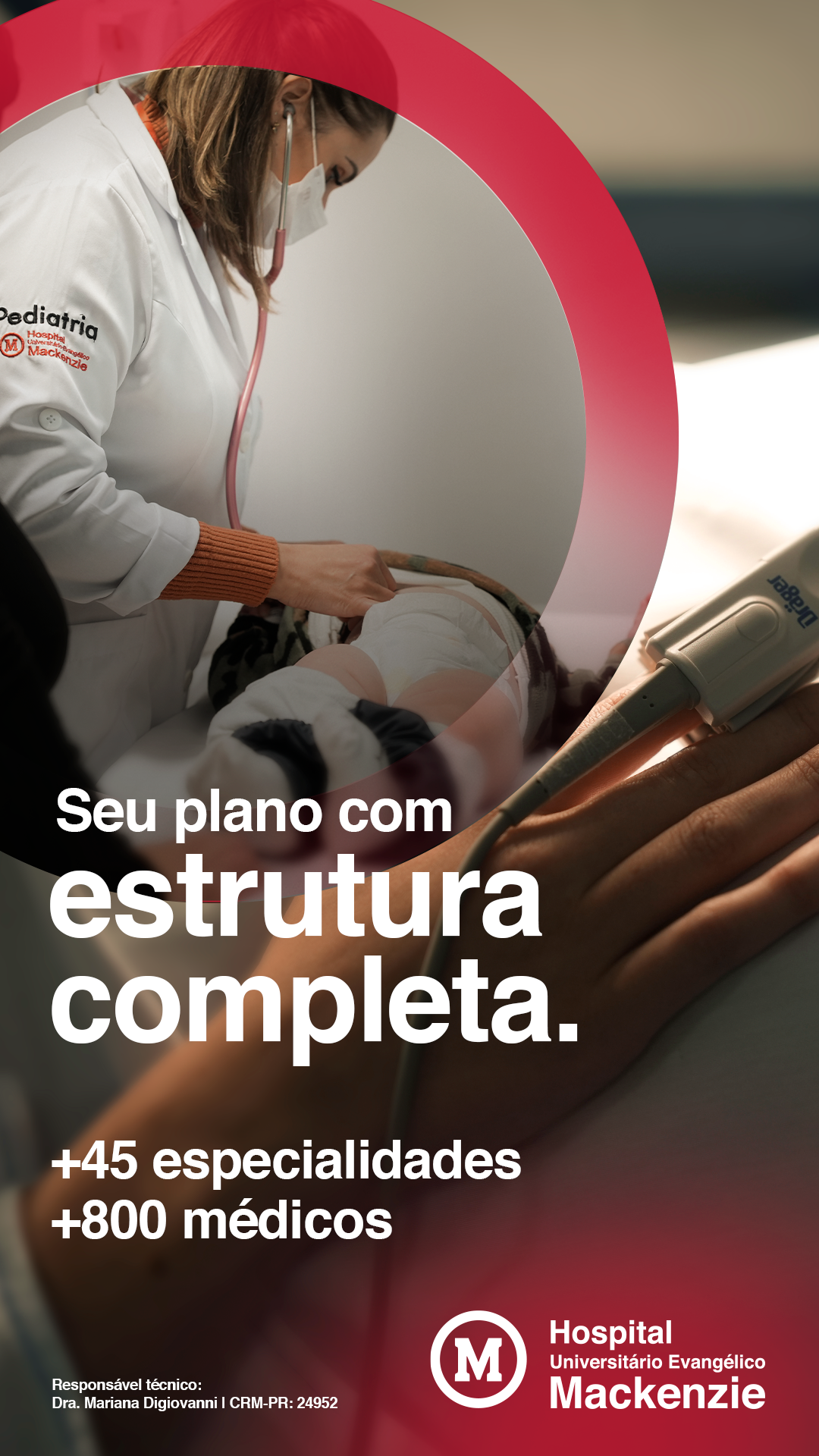 Hospital Universitário Evangélico Mackenzie Facebook ad from Jun 24, 2026