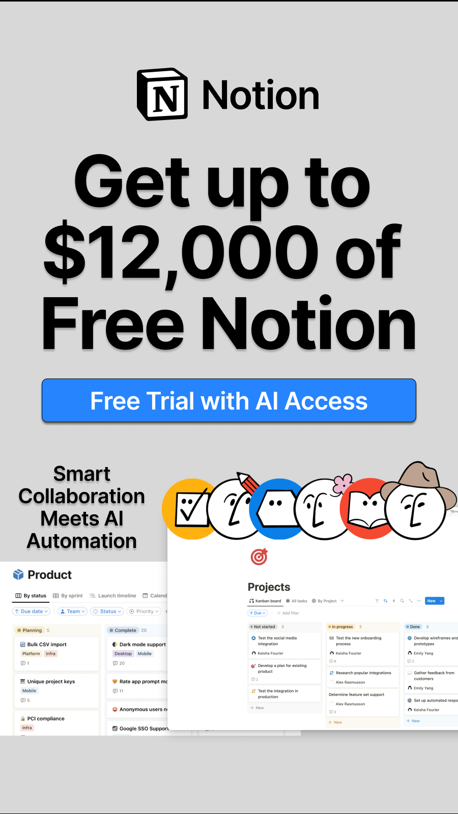 Notion Facebook ad