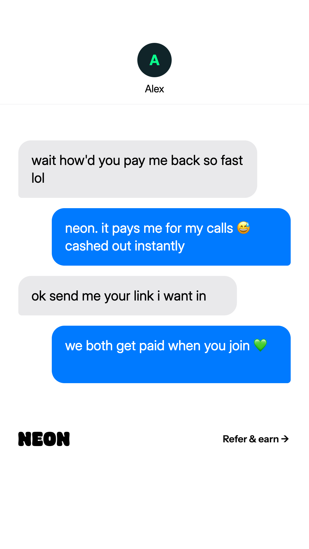 Neon Mobile Facebook ad