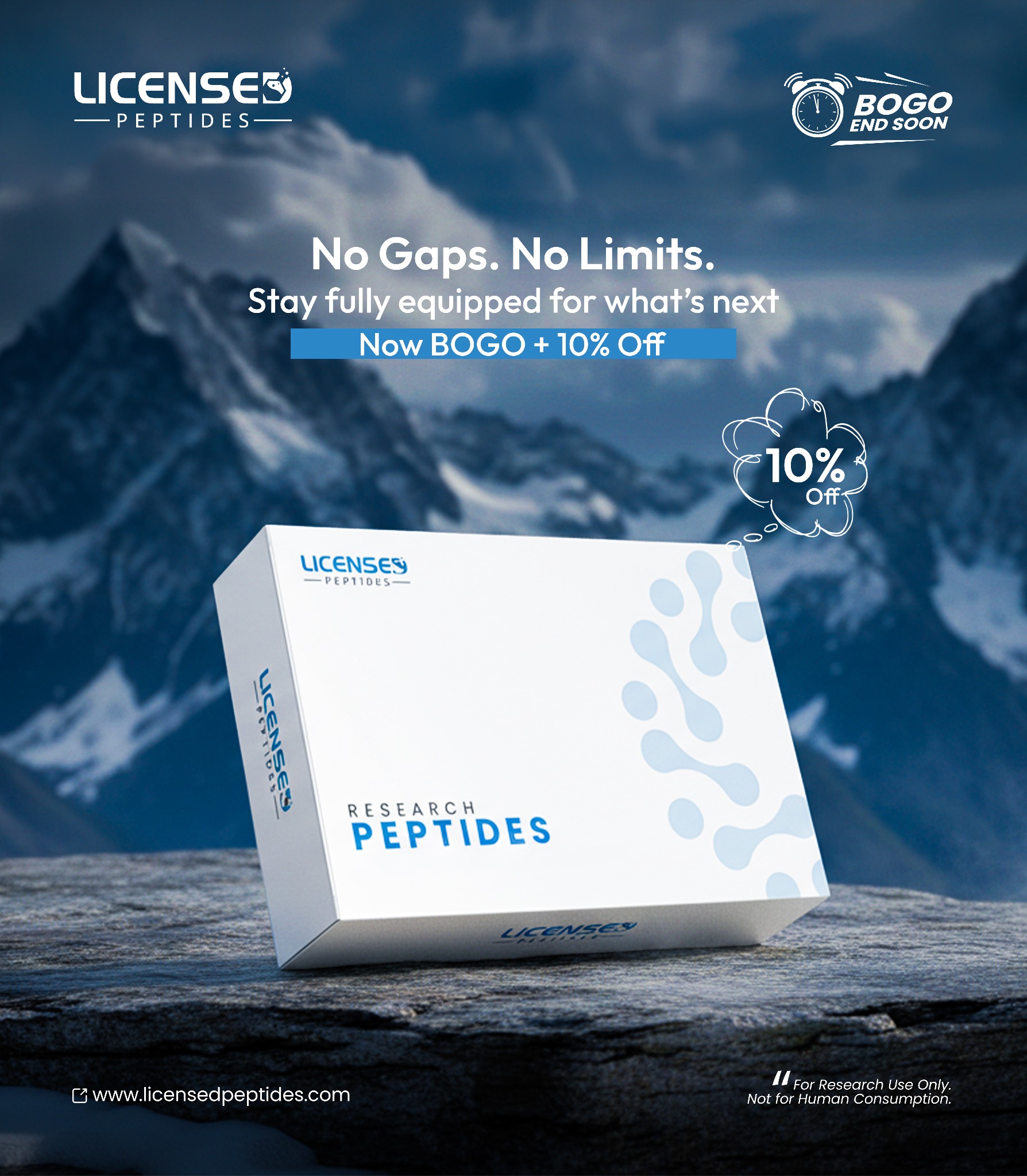 LicensedPeptides.com Facebook ad