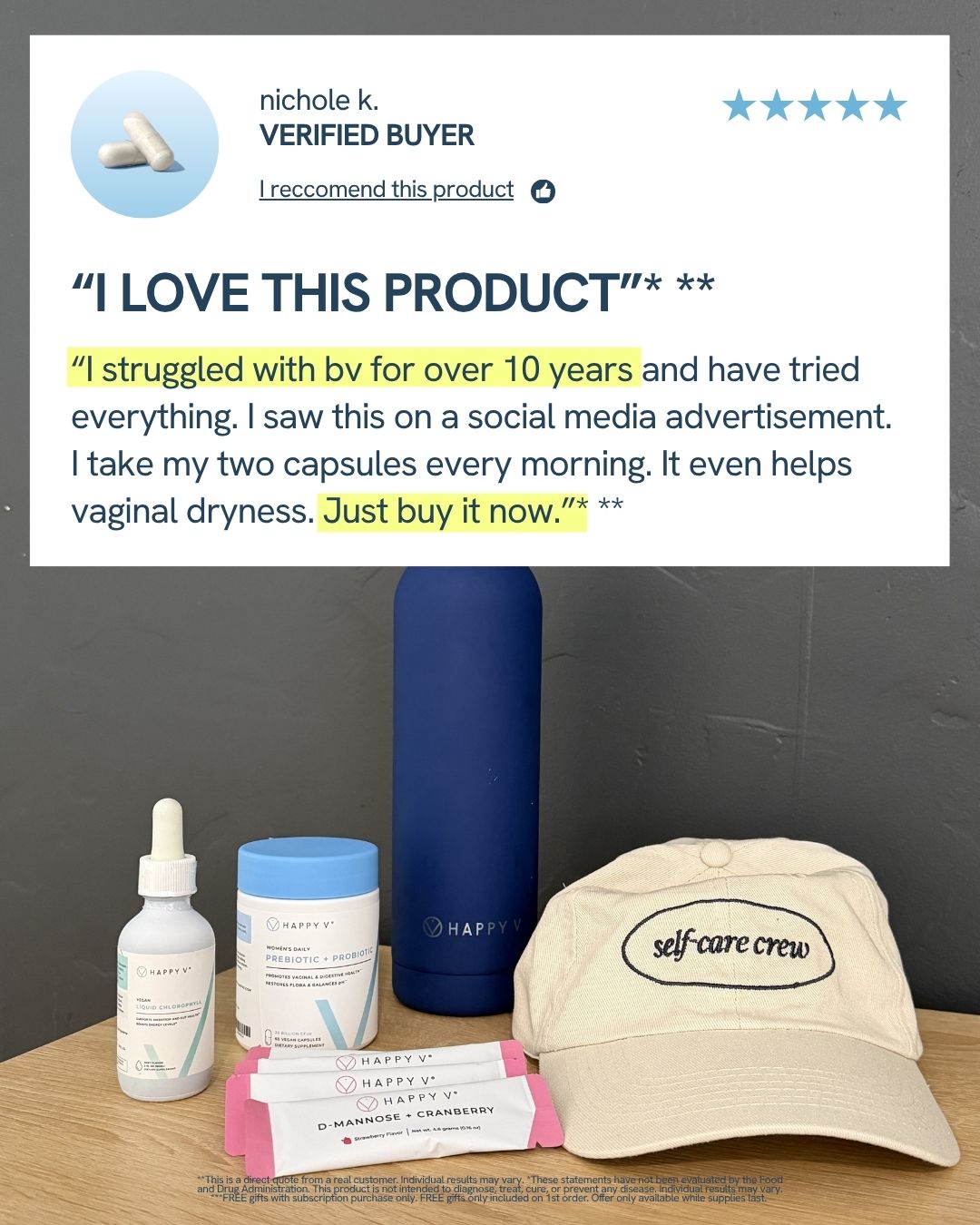 Happy V Facebook ad