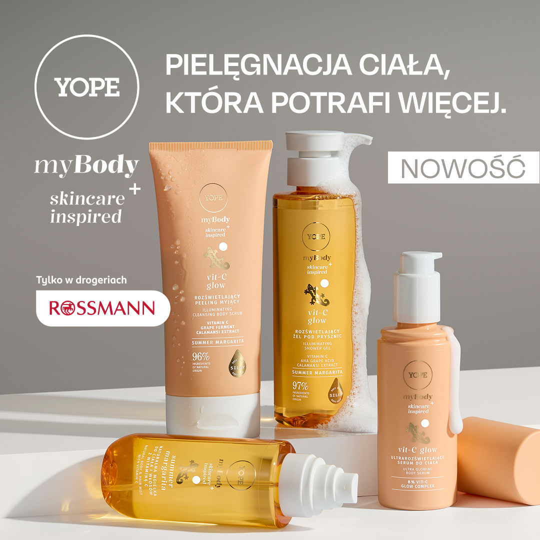 YOPE Facebook ad: Efekt glow, wzmocnienie i wygładzenie skóry, które…