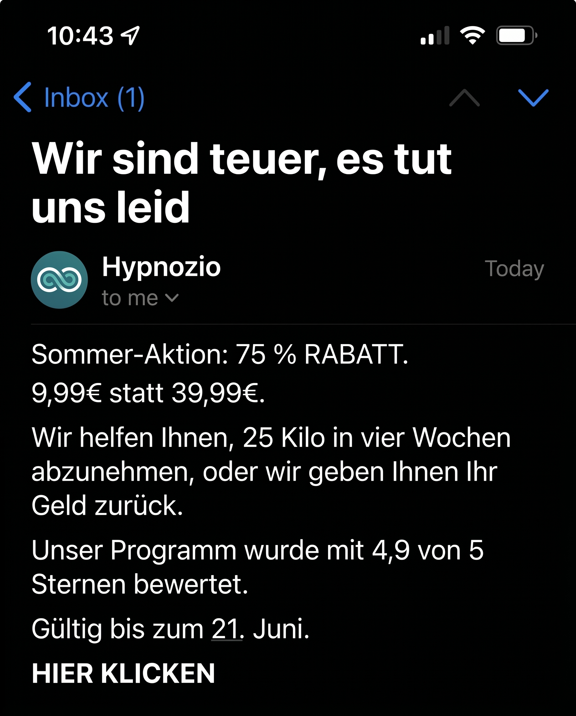 Hypnozio: power of hypnotherapy Facebook ad