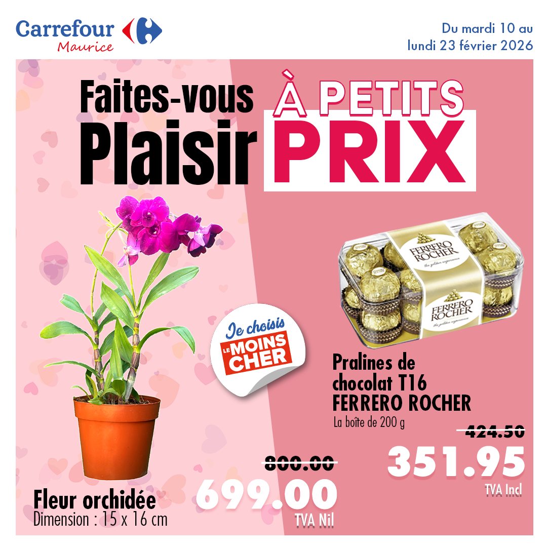 Carrefour Maurice Facebook ad: Parce que l’amour se partage… et le plaisir…
