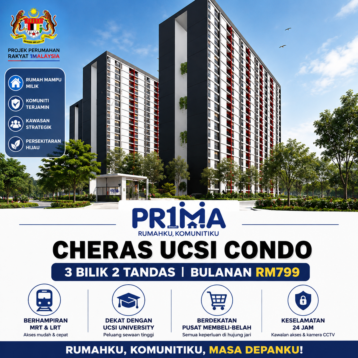 KLANG Valley 123 Property Facebook ad: 3/4Bilik Gaji Rm3300 can apply