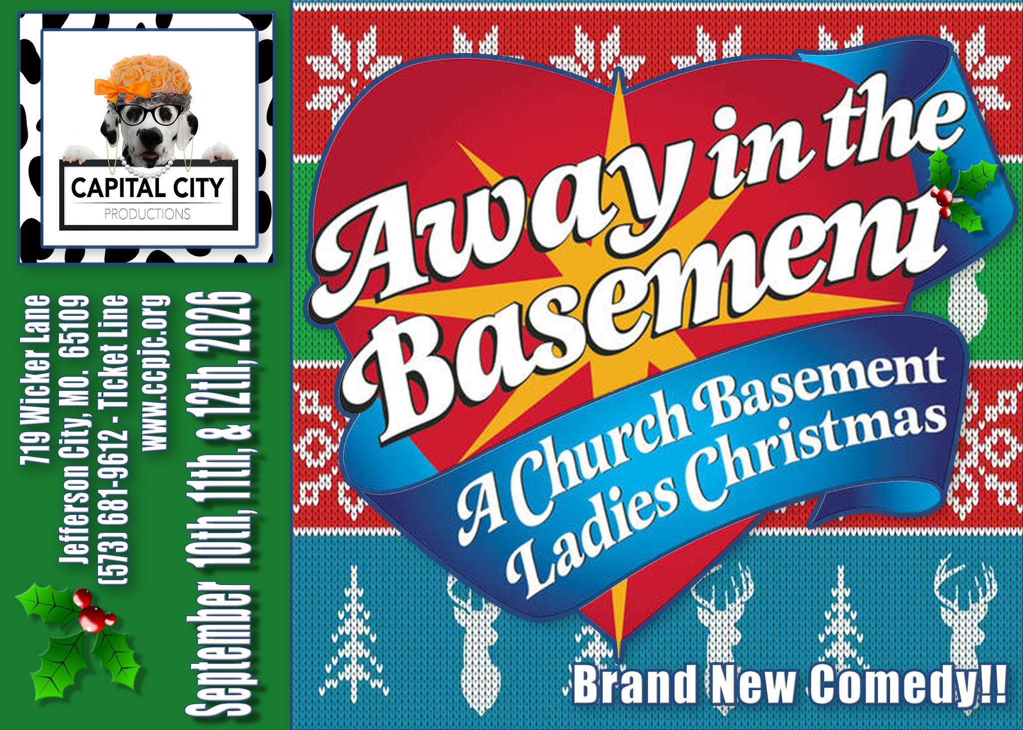 Capital City Productions Facebook ad: **ADVANCED TICKETS ON SALE NOW!**