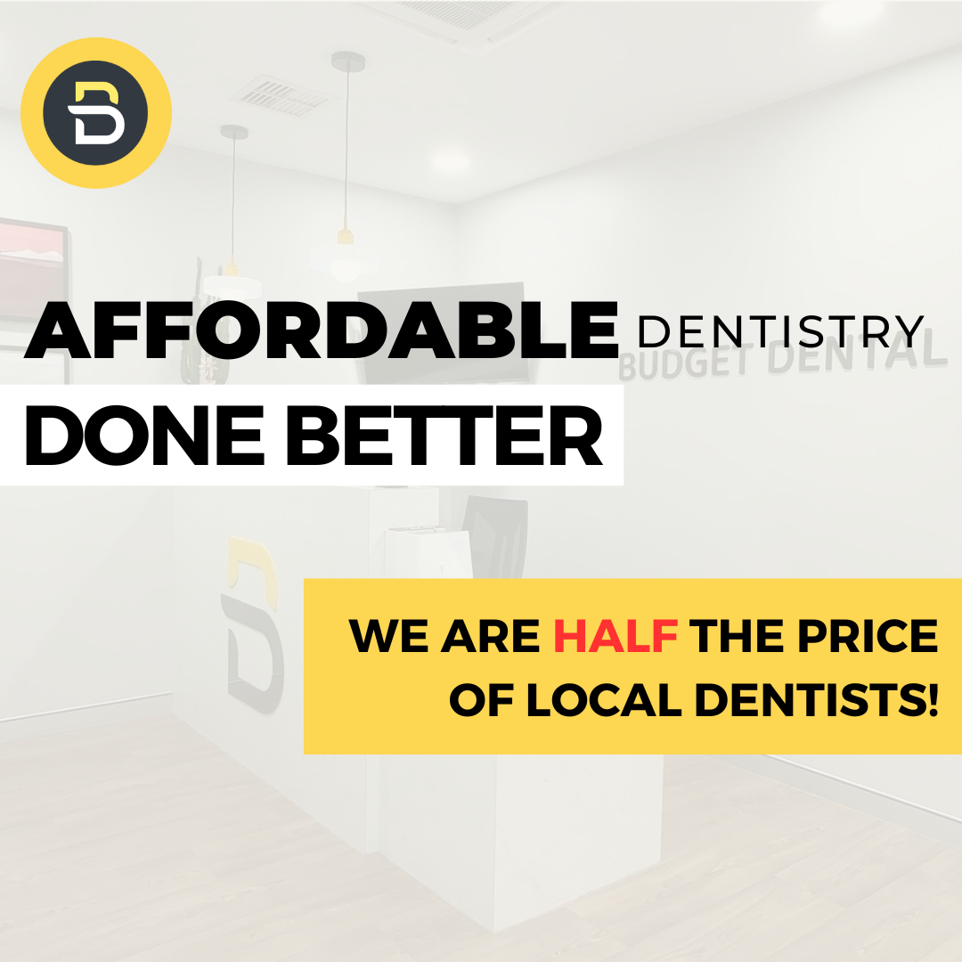 Budget Dental Facebook ad: Chat with us