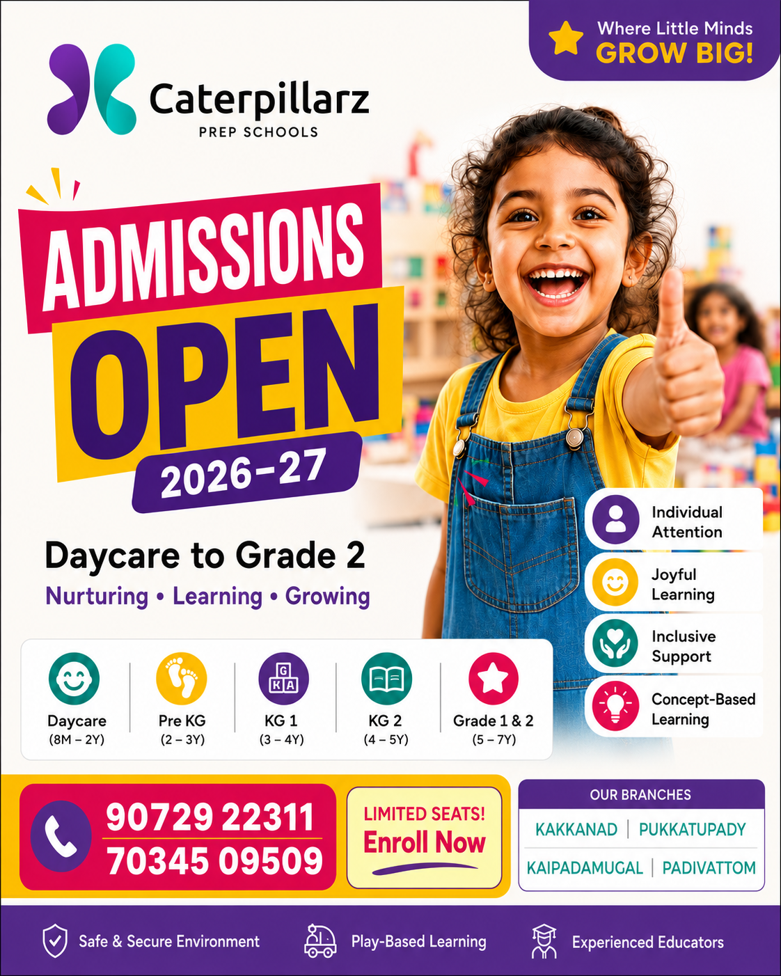 Caterpillarz Preschools Facebook ad