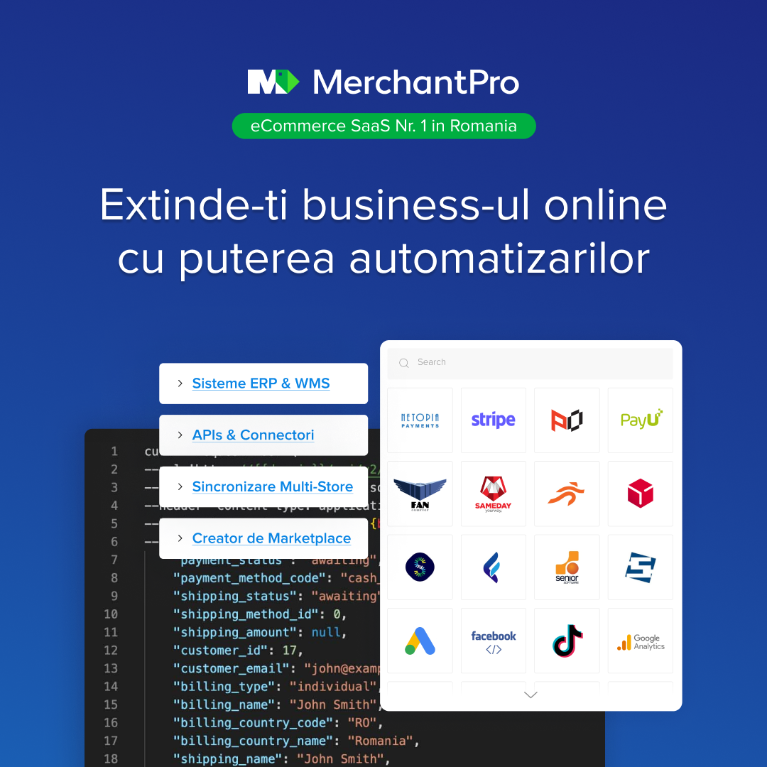 MerchantPro Romania Facebook ad